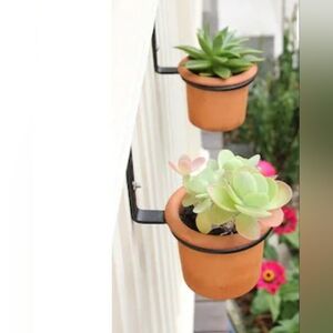Black Wrought Iron Wall Mount Brackets - Set Of 4